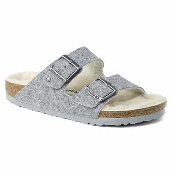 Dámské Arizona Birkenstock Wool Felt Šedé | CZ 50GSO
